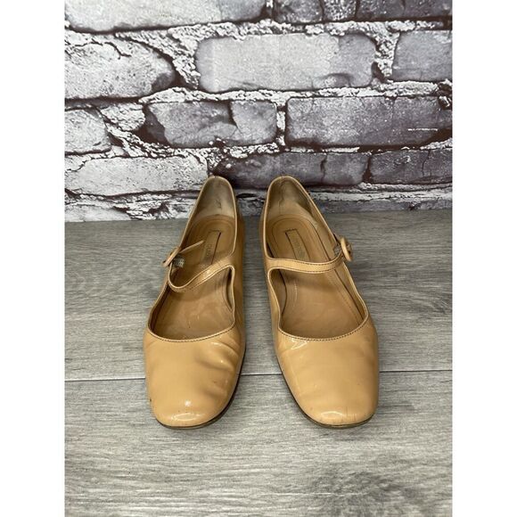 LARROUDE Vibram Nude Patent Leather Mary Jane Flats Shoes Women’s Sz 5M US/35EU - Picture 16 of 16